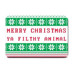 Merry Christmas Ya Filthy Animal Small Doormat by Cowasu