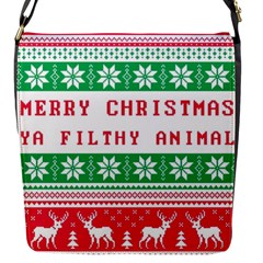 Merry Christmas Ya Filthy Animal Flap Closure Messenger Bag (S)