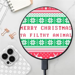 Merry Christmas Ya Filthy Animal Wireless Fast Charger(Black)