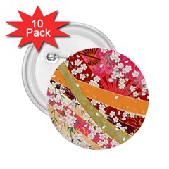 Japanese Kimono Pattern 2 25  Buttons (10 Pack)  by Cowasu