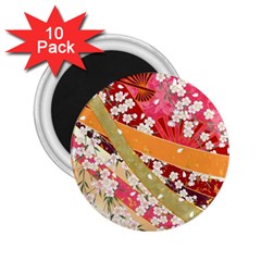 Japanese Kimono Pattern 2 25  Magnets (10 Pack)  by Cowasu