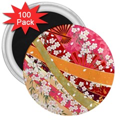 Japanese Kimono Pattern 3  Magnets (100 Pack) by Cowasu