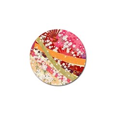 Japanese Kimono Pattern Golf Ball Marker (4 Pack) by Cowasu