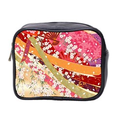 Japanese Kimono Pattern Mini Toiletries Bag (two Sides) by Cowasu