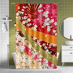 Japanese Kimono Pattern Shower Curtain 48  X 72  (small)  by Cowasu