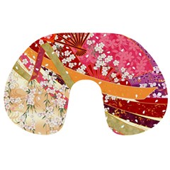 Japanese Kimono Pattern Travel Neck Pillow by Cowasu