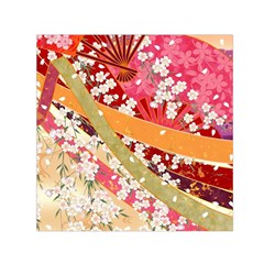 Japanese Kimono Pattern Square Satin Scarf (30  X 30 ) by Cowasu