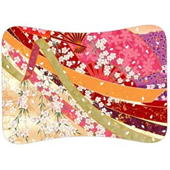 Japanese Kimono Pattern Velour Seat Head Rest Cushion by Cowasu