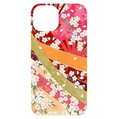 Japanese Kimono Pattern Iphone 14 Black Uv Print Case