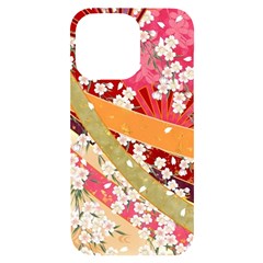 Japanese Kimono Pattern Iphone 14 Pro Max Black Uv Print Case