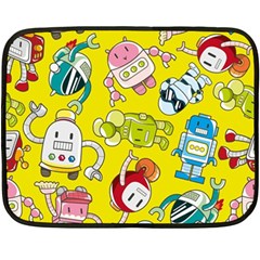 Robot Pattern Lego Fleece Blanket (mini) by Cowasu