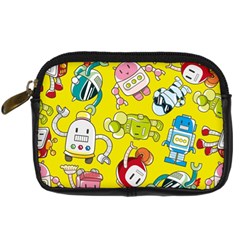 Robot Pattern Lego Digital Camera Leather Case by Cowasu