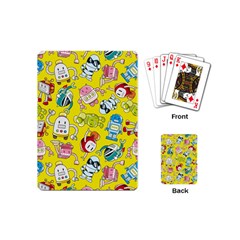 Robot Pattern Lego Playing Cards Single Design (mini) by Cowasu