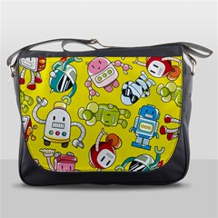 Robot Pattern Lego Messenger Bag by Cowasu