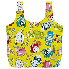 Robot Pattern Lego Full Print Recycle Bag (xl) by Cowasu