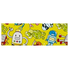 Robot Pattern Lego Banner And Sign 9  X 3  by Cowasu