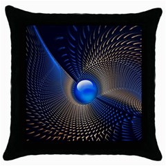 Abstract Background Pattern Throw Pillow Case (black) by Cowasu