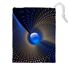 Abstract Background Pattern Drawstring Pouch (4xl) by Cowasu