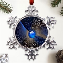 Abstract Background Pattern Metal Large Snowflake Ornament