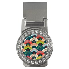 Japanese Fans Bright Pattern Money Clips (cz)  by Cowasu