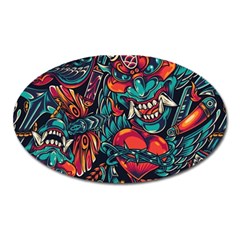 Japanese Graffiti Oval Magnet