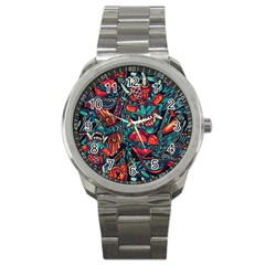 Japanese Graffiti Sport Metal Watch by Cowasu