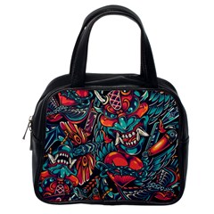 Japanese Graffiti Classic Handbag (one Side) by Cowasu