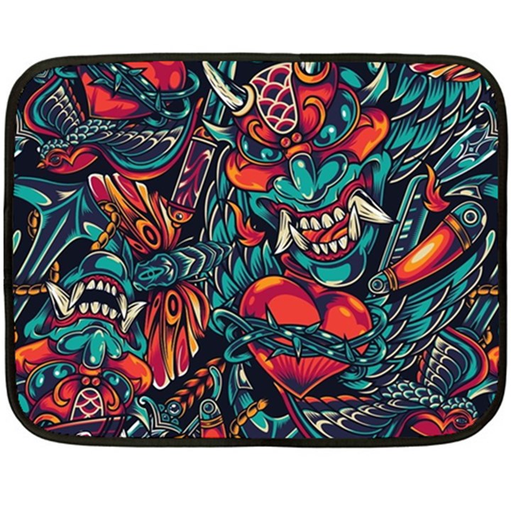 Japanese Graffiti Two Sides Fleece Blanket (Mini)