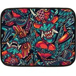 Japanese Graffiti Two Sides Fleece Blanket (Mini) 35 x27  Blanket Back