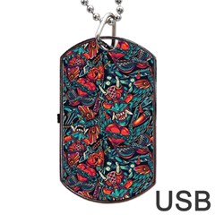 Japanese Graffiti Dog Tag Usb Flash (one Side) by Cowasu