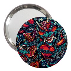 Japanese Graffiti 3  Handbag Mirrors