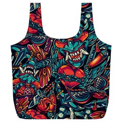 Japanese Graffiti Full Print Recycle Bag (xl) by Cowasu