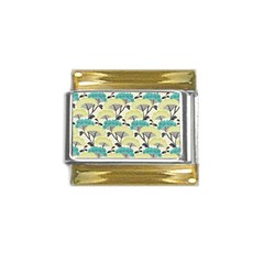 Flora Nature Color Japanese Patterns Gold Trim Italian Charm (9mm) by Cowasu