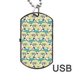 Flora Nature Color Japanese Patterns Dog Tag Usb Flash (two Sides) by Cowasu