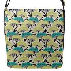 Flora Nature Color Japanese Patterns Flap Closure Messenger Bag (s) by Cowasu