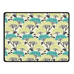 Flora Nature Color Japanese Patterns Two Sides Fleece Blanket (small) by Cowasu