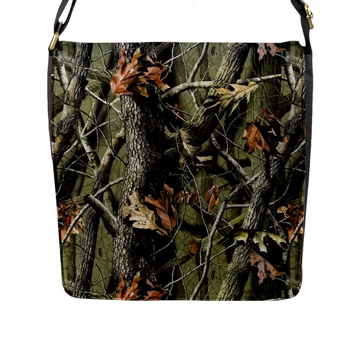 Realtree Camo Seamless Pattern Flap Closure Messenger Bag (L)