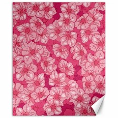 Cute Pink Sakura Flower Pattern Canvas 16  X 20  by Cowasu