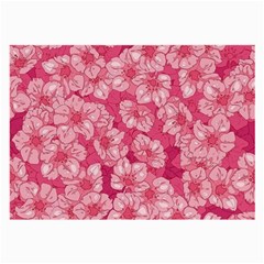 Cute Pink Sakura Flower Pattern Large Glasses Cloth (2 Sides) by Cowasu