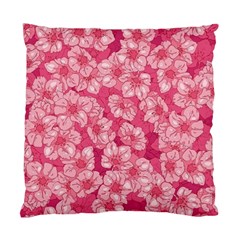 Cute Pink Sakura Flower Pattern Standard Cushion Case (two Sides) by Cowasu