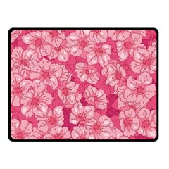 Cute Pink Sakura Flower Pattern Fleece Blanket (small) by Cowasu