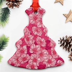 Cute Pink Sakura Flower Pattern Ornament (christmas Tree)  by Cowasu