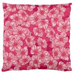 Cute Pink Sakura Flower Pattern Large Cushion Case (one Side) by Cowasu