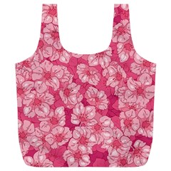 Cute Pink Sakura Flower Pattern Full Print Recycle Bag (xl) by Cowasu