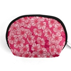 Cute Pink Sakura Flower Pattern Accessory Pouch (medium) by Cowasu