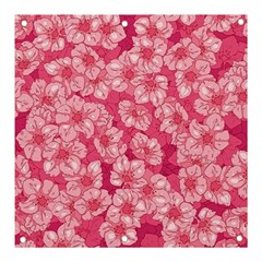 Cute Pink Sakura Flower Pattern Banner And Sign 3  X 3  by Cowasu