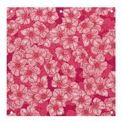 Cute Pink Sakura Flower Pattern Banner And Sign 4  X 4  by Cowasu