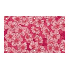 Cute Pink Sakura Flower Pattern Banner And Sign 5  X 3  by Cowasu