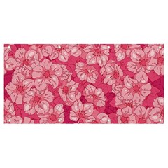 Cute Pink Sakura Flower Pattern Banner And Sign 8  X 4  by Cowasu