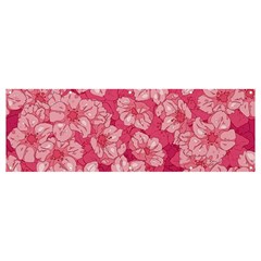 Cute Pink Sakura Flower Pattern Banner And Sign 12  X 4  by Cowasu